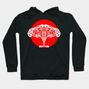 african sunset tree Hoodie